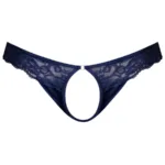 409-280 Sassy Lace Open Ring Thong Color Navy Size L/XL - Image 3