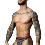 412-299 Soo Cumfy Thong Color Navy-Orange Size L/XL
