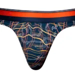 412-299 Soo Cumfy Thong Color Navy-Orange Size S/M - Image 5