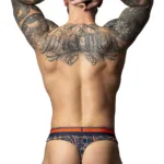 Alternative view of 412-299 Soo Cumfy Thong Color Navy-Orange Size L/XL