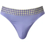 413-306 So Comfy Gingham Thong Color Purple Size L/XL - Image 3