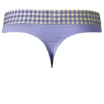 413-306 So Comfy Gingham Thong Color Purple Size L/XL - Image 4
