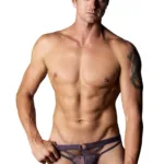 416-291 Love Star Thong with Ring Color Purple Size L/XL