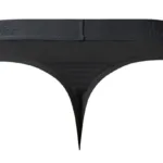 417-304 Open Ended Thong Open Front Elastic Cock Ring Color Black Size S/M - Image 4