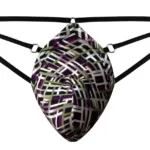 419-303 Gridlocked Thong Straps-Rings Color Printed Size S/M - Image 4