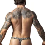 419-303 Gridlocked Thong Straps-Rings Color Printed Size S/M - Image 3