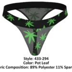 433-294 Hazy Dayz Micro Thong Color Pot Leaf Size L/XL - Image 7