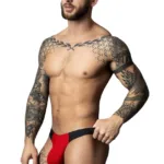 442-300 Hot Mesh Bong Thong Color Black-Red Size L/XL
