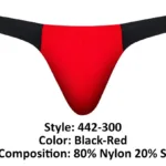 442-300 Hot Mesh Bong Thong Color Black-Red Size S/M - Image 8