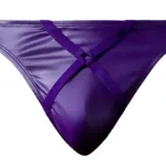 447-302 Eggplant Crossover Thong Color Plum Size L/XL - Image 4