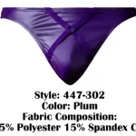 447-302 Eggplant Crossover Thong Color Plum Size L/XL - Image 6
