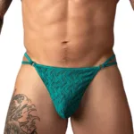 456-305 Ripple Micro V String Color Teal Size S/M