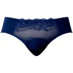 492-280 Sassy Lace Bikini Sold Pouch Color Navy Size L - Image 3