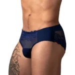 492-280 Sassy Lace Bikini Sold Pouch Color Navy Size M