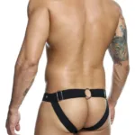 Alternative view of DMBL04 DNGEON Peakaboo Jockstrap Color Black Size Only Size