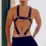 DMBL07 DNGEON Cross Cockring Harness Color Black Size Only Size - Image 7