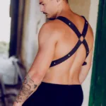 DMBL07 DNGEON Cross Cockring Harness Color Black Size Only Size - Image 9