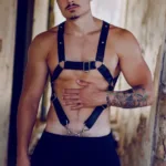 DMBL07 DNGEON Cross Cockring Harness Color Black Size Only Size - Image 11