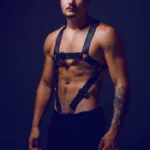 DMBL07 DNGEON Cross Cockring Harness Color Black Size Only Size - Image 13