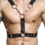 DMBL09 DNGEON Cross Chain Harness Color Black Size Only Size