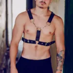 DMBL09 DNGEON Cross Chain Harness Color Black Size Only Size - Image 8