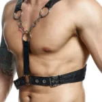 DMBL09 DNGEON Cross Chain Harness Color Black Size Only Size - Image 3
