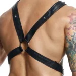 DMBL09 DNGEON Cross Chain Harness Color Black Size Only Size - Image 4