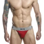 MBL107 MOB Classic Fetish Jock 3 Inches Jockstrap Color Red Size 3XL