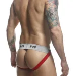 Alternative view of MBL107 MOB Classic Fetish Jock 3 Inches Jockstrap Color Red Size 3XL