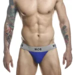 MBL107 MOB Classic Fetish Jock 3 Inches Jockstrap Color Royal Size 3XL