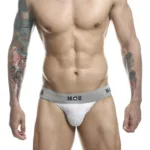 MBL107 MOB Classic Fetish Jock 3 Inches Jockstrap Color White Size 2XL