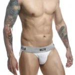 MBL107 MOB Classic Fetish Jock 3 Inches Jockstrap Color White Size L - Image 3