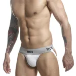 MBL107 MOB Classic Fetish Jock 3 Inches Jockstrap Color White Size L - Image 4