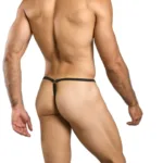 MBL24 Tear Drop Thongs Color Black Size Only Size - Image 2