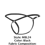 MBL24 Tear Drop Thongs Color Black Size Only Size - Image 7