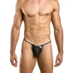MBL27 Lace Thongs Color Black Size L/XL