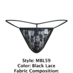 MBL59 Lace G-String Color Black Lace Size S/M - Image 8