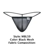 MBL59 Mesh G-String Color Black Mesh Size S/M - Image 7