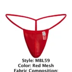 MBL59 Mesh G-String Color Red Mesh Size S/M - Image 7