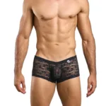 MBL78 Lace Trunks Color Black Lace Size L/XL