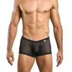 MBL78 Lace Trunks Color Black Mesh Size L/XL