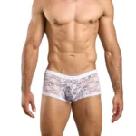 MBL78 Lace Trunks Color White Lace Size L/XL
