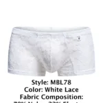 MBL78 Lace Trunks Color White Lace Size L/XL - Image 7