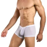 MBL78 Lace Trunks Color White Mesh Size S/M