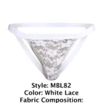 MBL82 Sexy Jockstrap Color White Lace Size S/M - Image 6