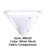 MBL82 Sexy Jockstrap Color White Mesh Size S/M - Image 6