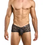 MBL83 Loop Cheeky Trunks Color Black Lace Size L/XL