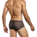 Alternative view of MBL83 Loop Cheeky Trunks Color Black Lace Size L/XL