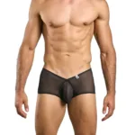 MBL83 Loop Cheeky Trunks Color Black Mesh Size L/XL
