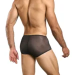 Alternative view of MBL83 Loop Cheeky Trunks Color Black Mesh Size L/XL